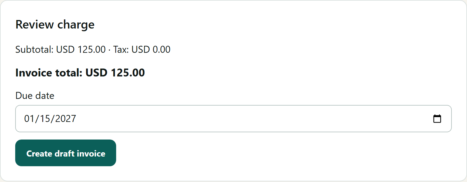 Office review before a draft invoice